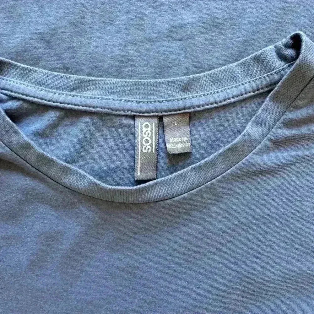 Women's ASOS Blue Short Sleeve T Shirt Size Large Cotton Casual Lightweight - Picture 4 of 6